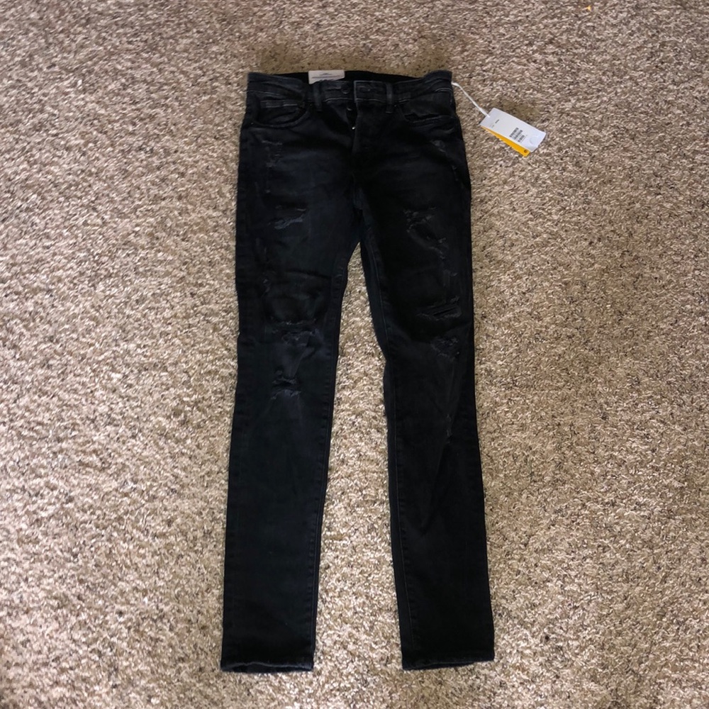 Denim ripped jeans